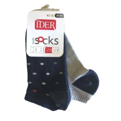 Kid's Cotton Dots Patterned Shoe Line Socks Set Of 2 Pairs Ider