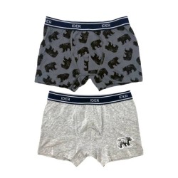  Boy's Cotton Boxer With Bears Pattern Set Of 2 Pieces Ider