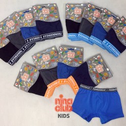 Cotton Boxer With Outer Rubber for boys Nina Club