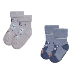Baby Patterned Thermal Socks With Anti-slip Sole  Set Of 2 Pairs Ysabel Mora 52252/1