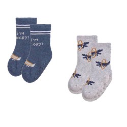 Baby Patterned Thermal Socks With Anti-slip Sole  Set Of 2 Pairs Ysabel Mora 52253/1