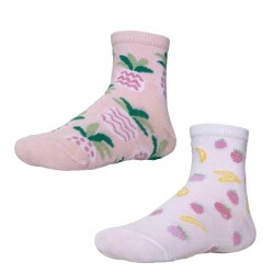 Kids' Ankle Patterned Socks Set Of 2 Pairs L.Purple/White Ysabel Mora