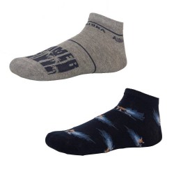 Μen's Low-Cut Patterned Socks Set Of 2 Pairs Surf Blue/Grey Ysabel Mora